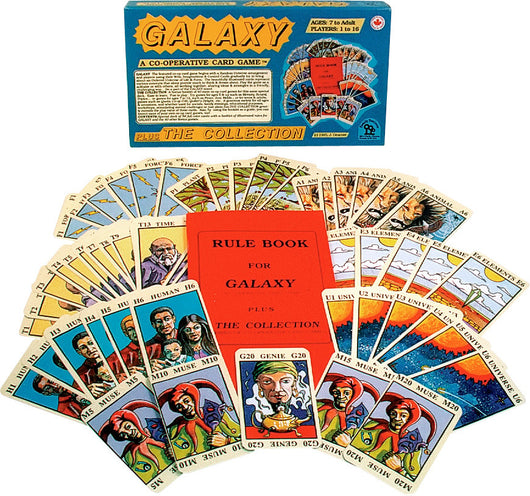 Galaxy Game Box, Rules and Cards Displayed