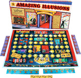 Amazing Illusions Game Board, Box and Pieces Displayed in Play