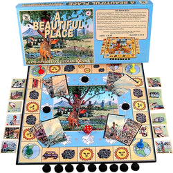A Beautiful Place Game Box, Board and Pieces ready to Play