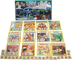 The Farmers Market Game Box, Board and Pieces Displayed as in Play