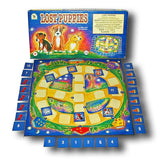 Lost Puppies Game Box, Board and Pieces set up to Play