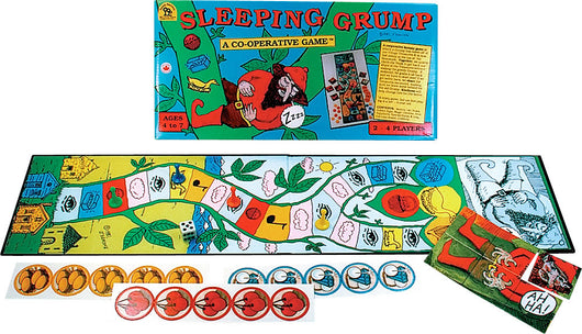 Sleeping Grump Game Box, Board and Pieces ready to Play