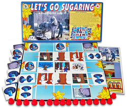 Let's Go Sugaring Game Box, Board and Pieces Displayed as in Play